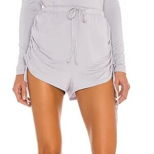 Lovers and Friends Maddie Shorts Light Gray Drawstring Cinched Loungewear Medium